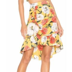 PARKER Coraline SKIRT Floral Multicolored Ruffled Size 4 NWT
